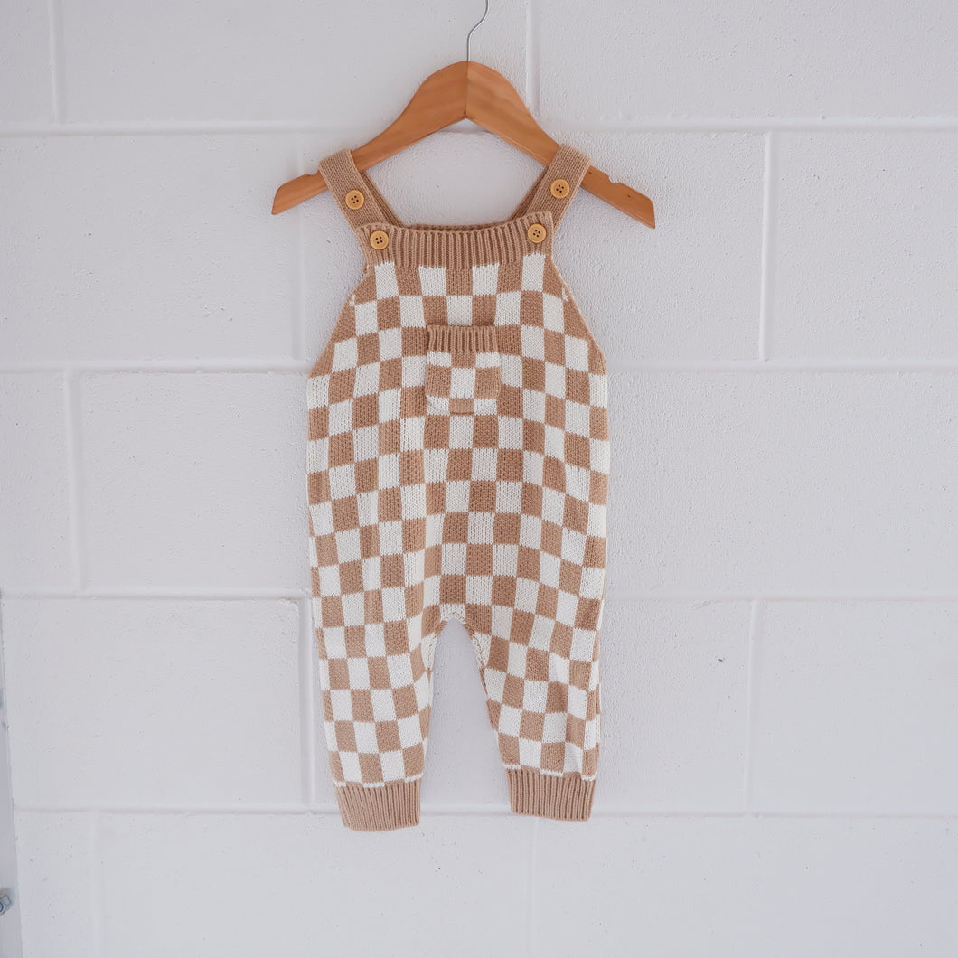 Check Knit Jumpsuit