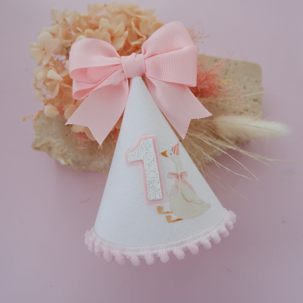 Bow One Silly Goose Party Hat