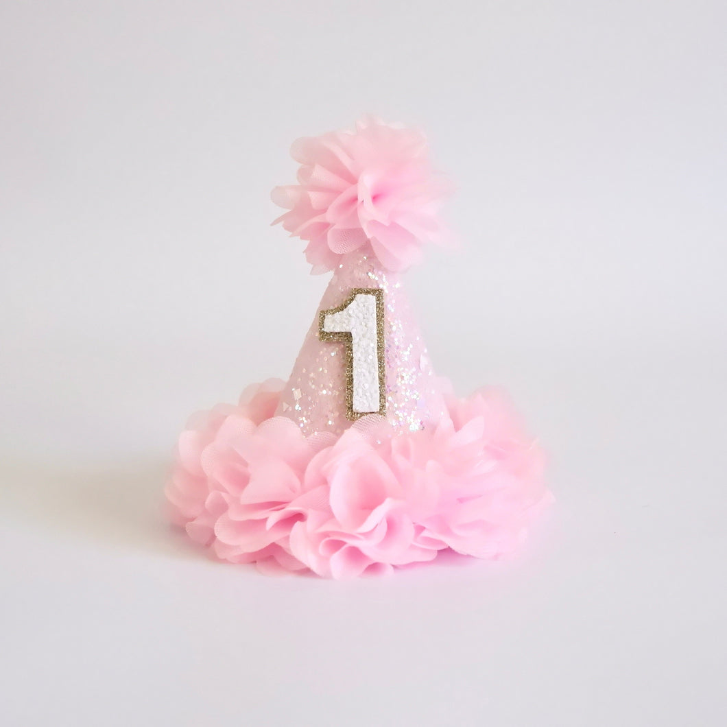 All Pink Tulle Party Hat