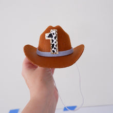 Load image into Gallery viewer, My First Rodeo Mini Cowboy Hat
