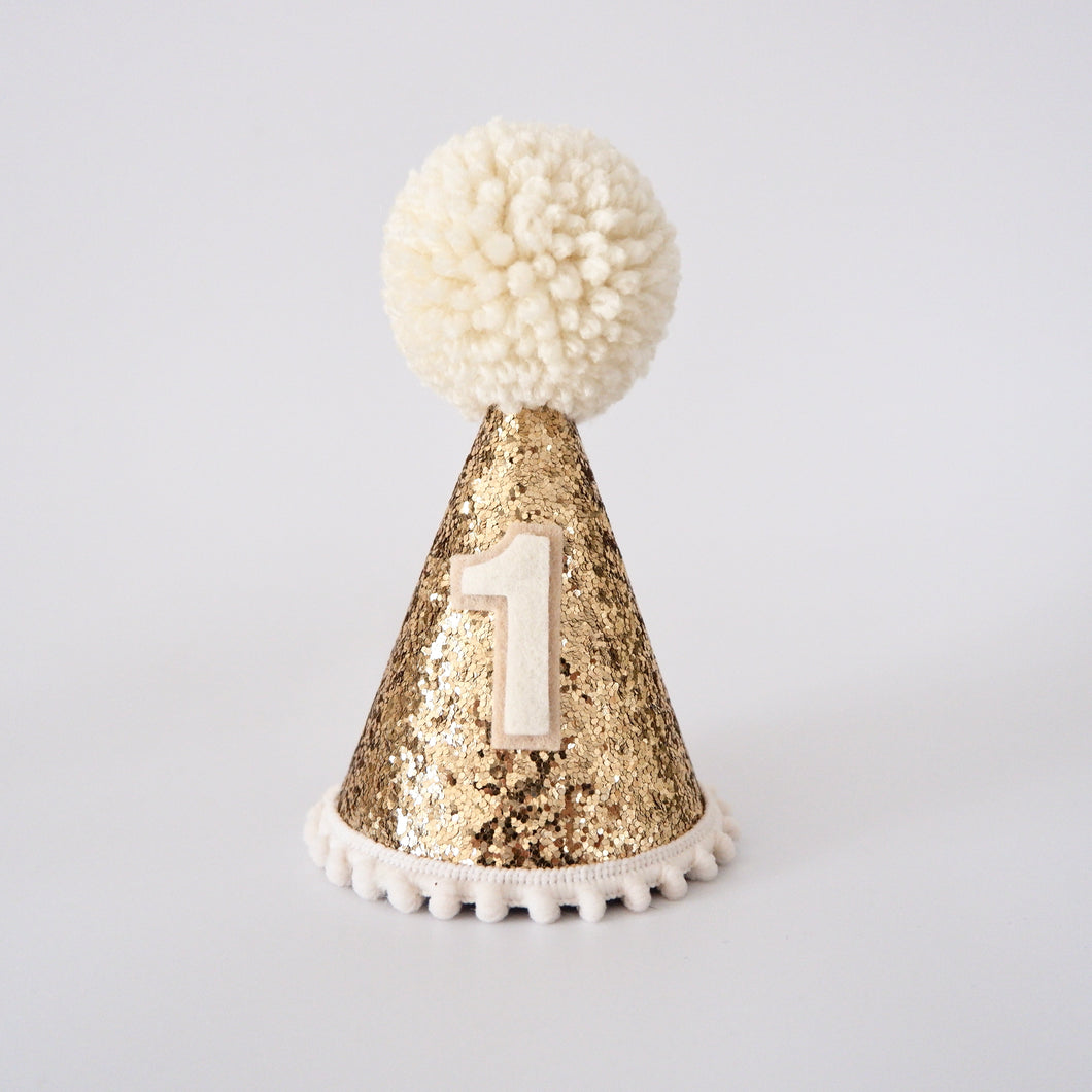 Gold Cream Party Hat