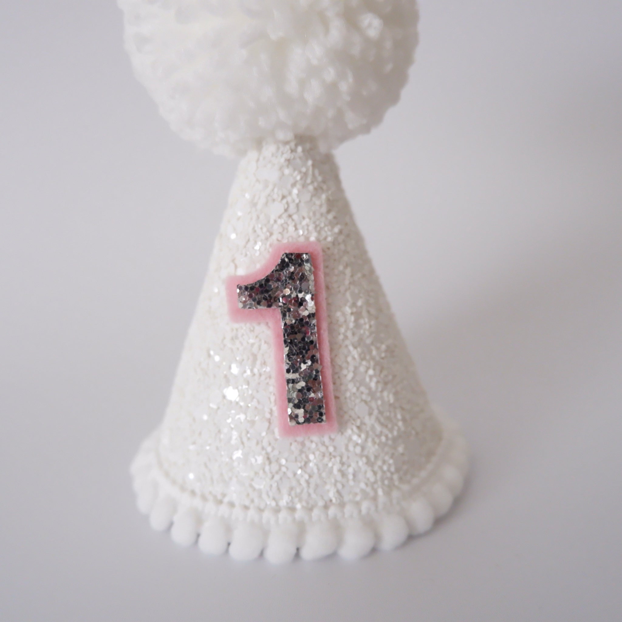 White Pink Sparkle Party Hat