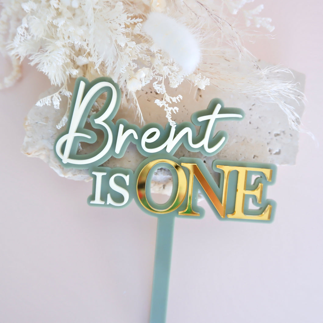 CUSTOM Eucalyptus One Cake Topper