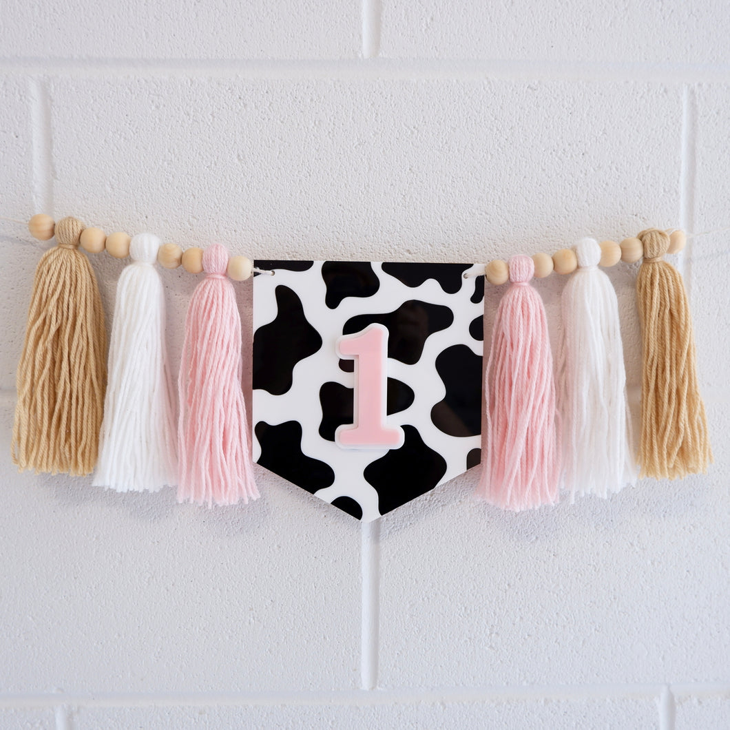 Cowgirl First Rodeo High Chair Garland