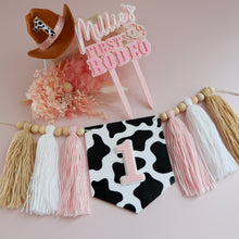 Load image into Gallery viewer, Cowgirl First Rodeo High Chair Garland
