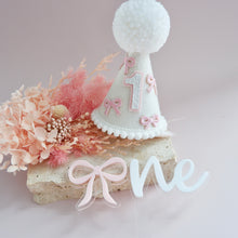 Load image into Gallery viewer, White Pink Bow Party Hat
