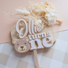 Load image into Gallery viewer, CUSTOM Nude Beary First Cake Topper
