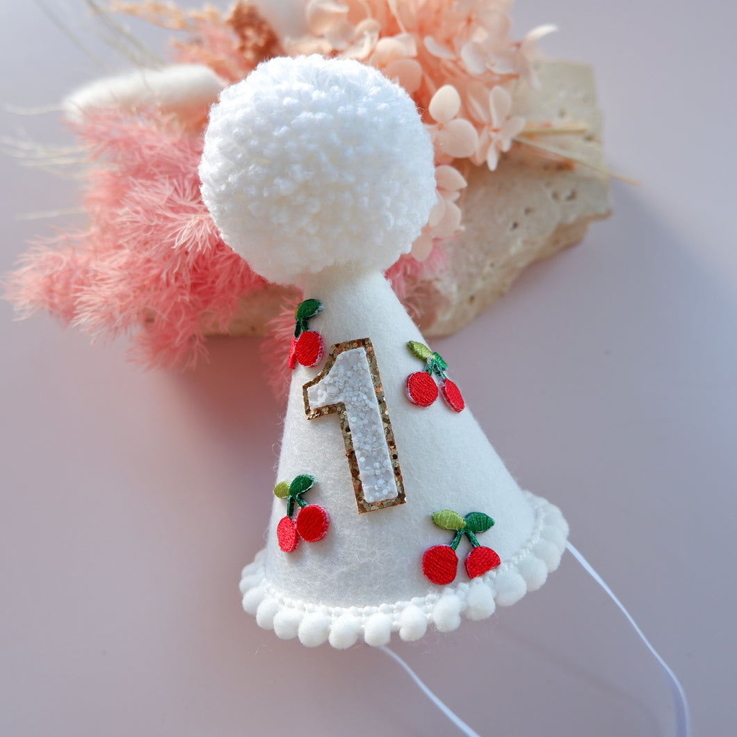 Cherry First Party Hat