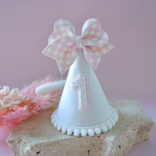Load image into Gallery viewer, Gingham Bow Party Hat
