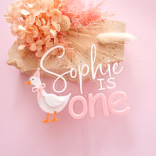 Load image into Gallery viewer, CUSTOM Clear One Silly Goose Cake Topper
