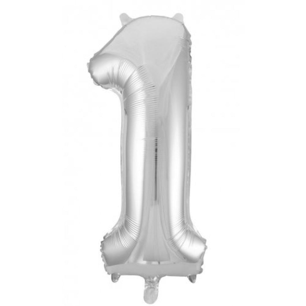 Silver 1 Balloon - 86cm