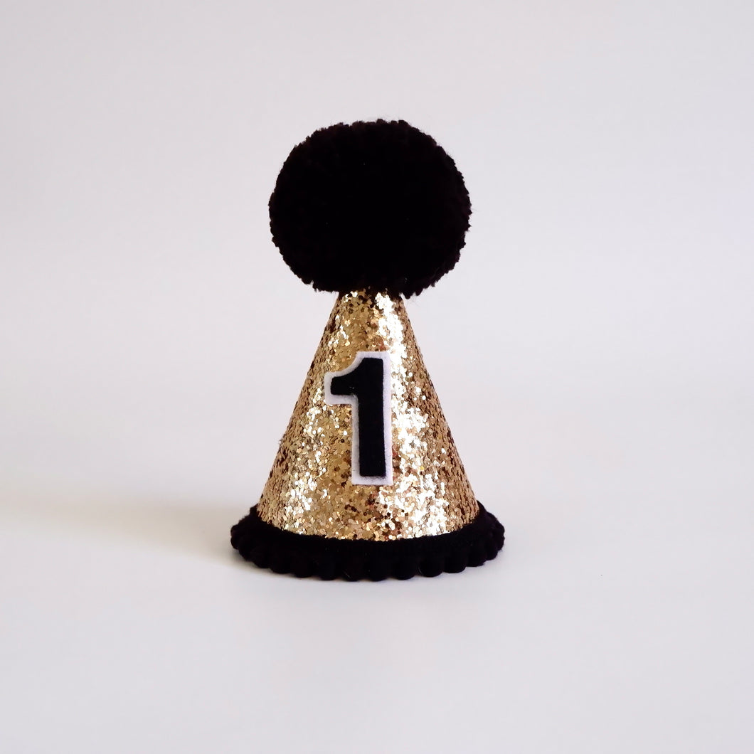 Gold Black Party Hat
